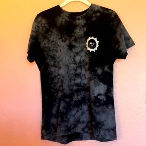 Big Bud Press tie-dye black/gray logo tee